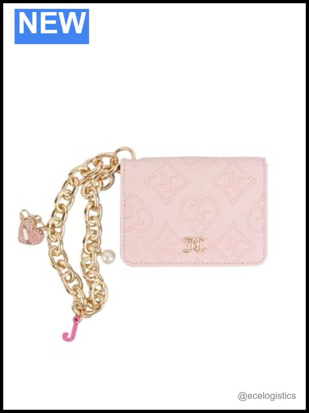 PU Leather Card Case Wallet with Key Fob, Compact Tri-Fold